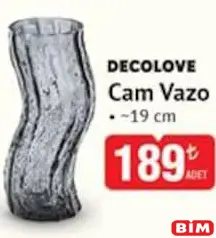 DECOLOVE CAM VAZO 19 CM indirimli fiyat DECOLOVE CAM VAZO 19 CM fiyat ve kampanya bilgisi